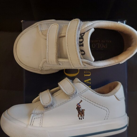 POLO RALPH LAUREN WHITE SNEAKERS FOR TODDLERS - Picture 3 of 5
